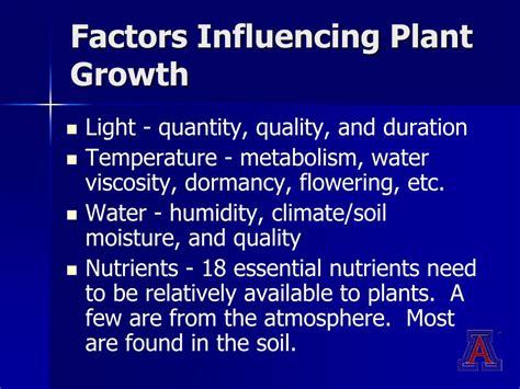 what kind of factors are light, temperature, and soil composition? the influence of these factors on plant growth is complex and multifaceted.